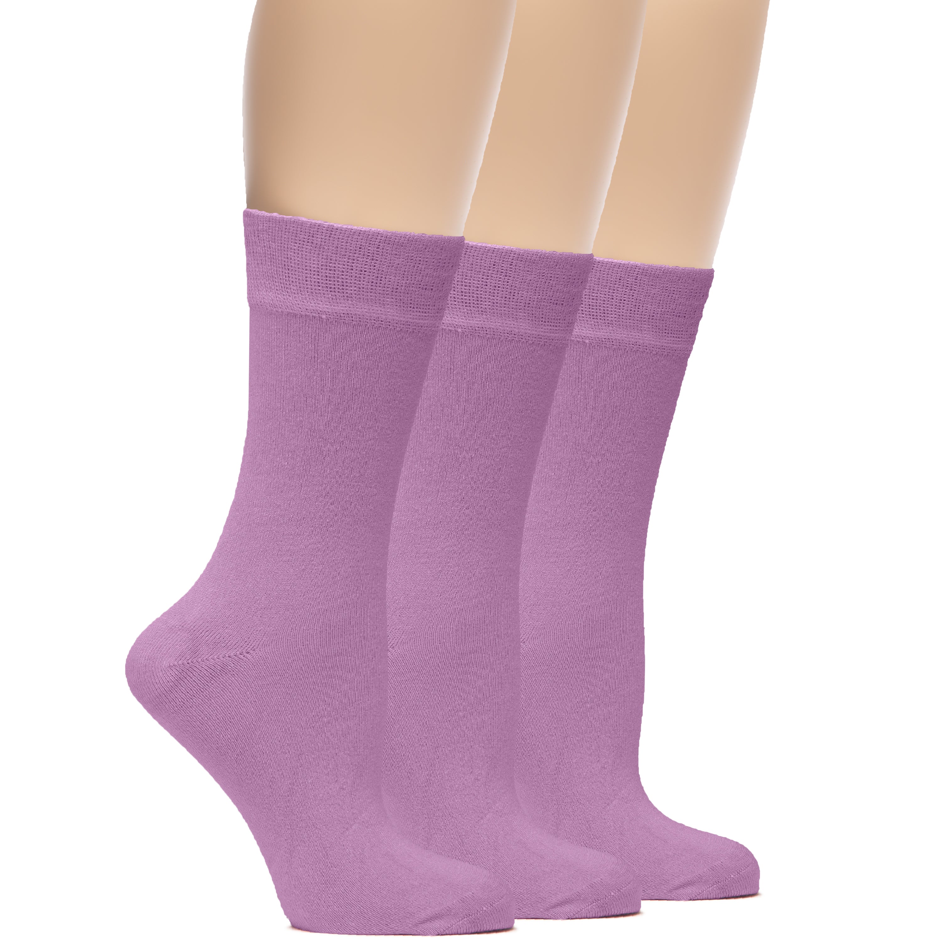 Women's Bamboo Dress Crew Socks, 3 Pairs