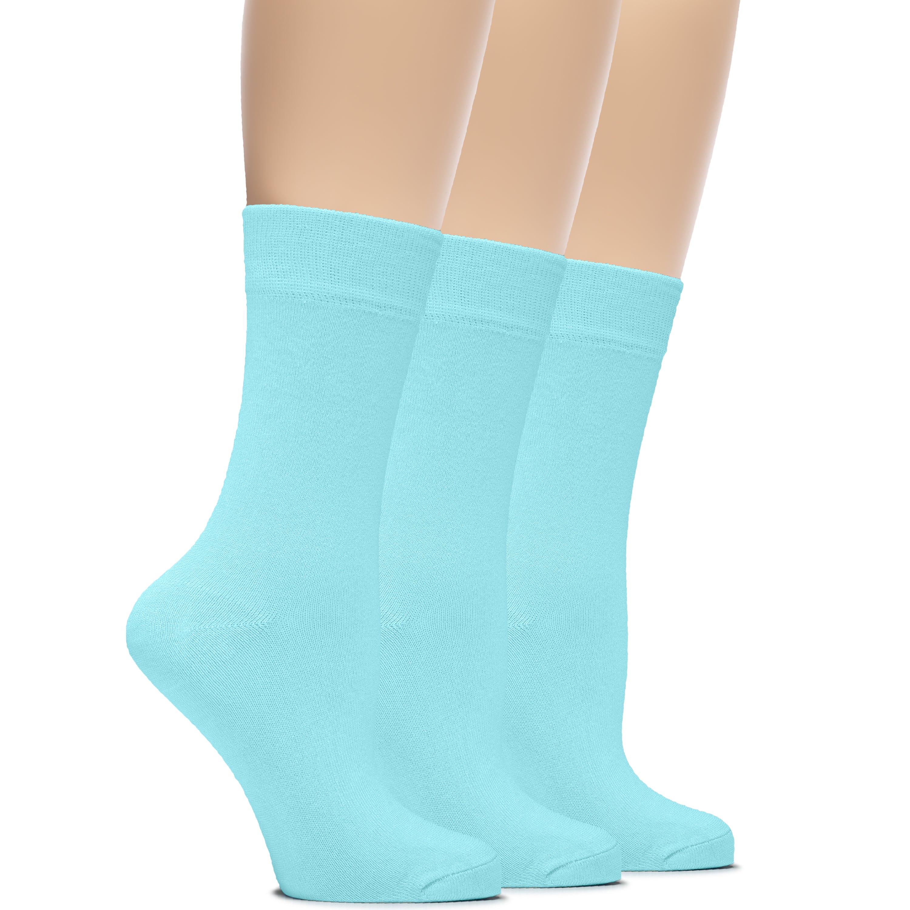 Women's Bamboo Dress Crew Socks, 3 Pairs