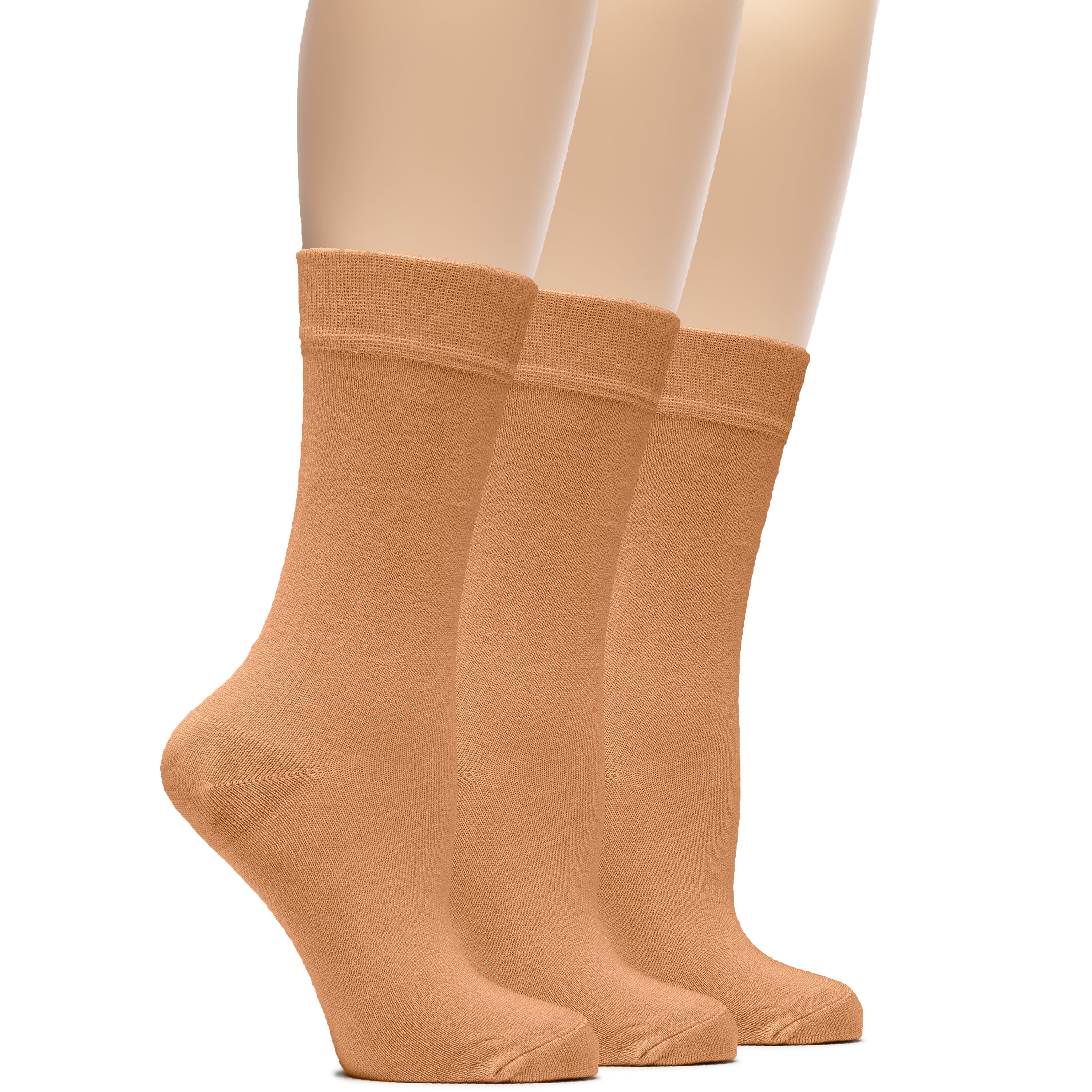 Women's Bamboo Dress Crew Socks, 3 Pairs