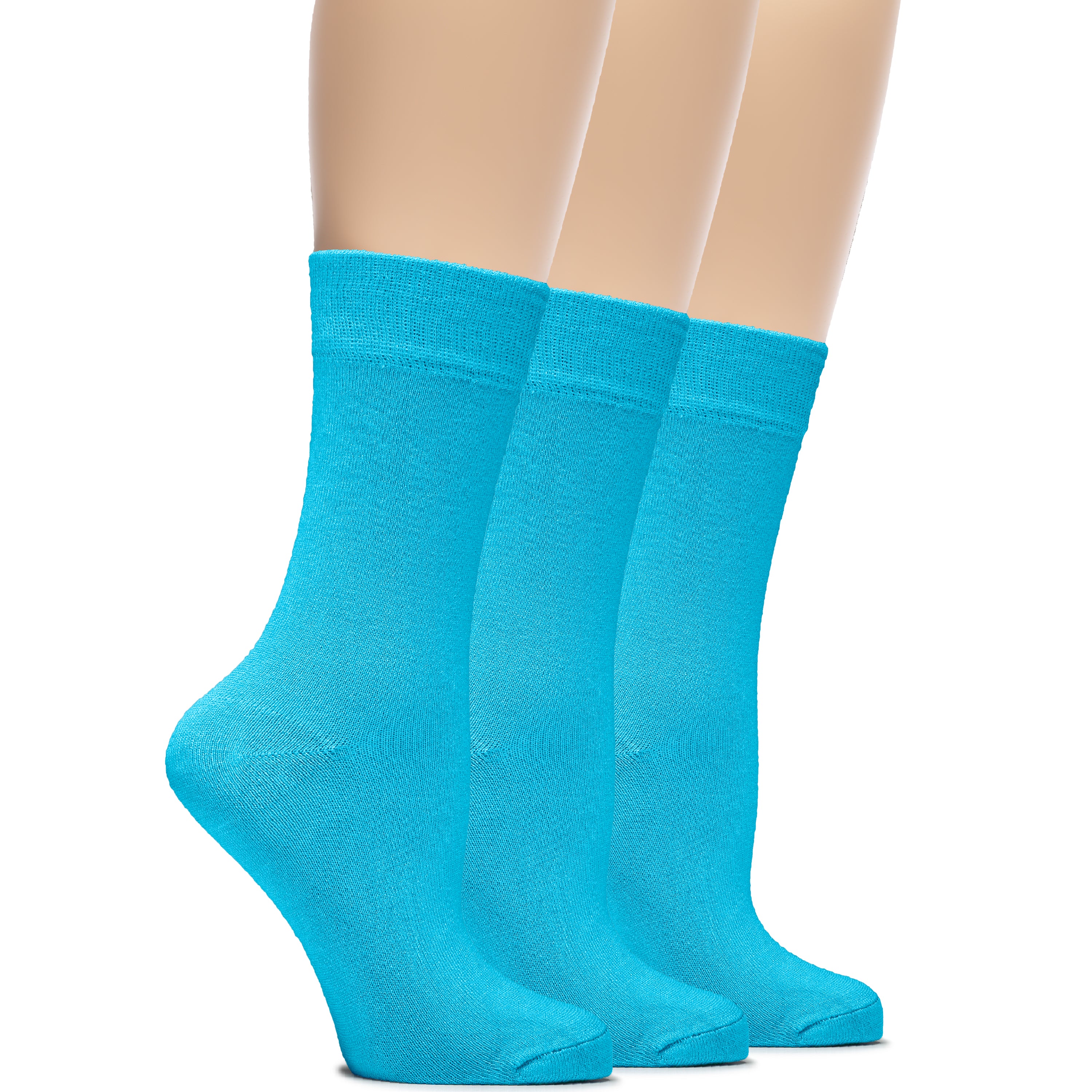 Women's Bamboo Dress Crew Socks, 3 Pairs