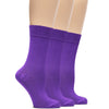 Elevate your sock game with these women's bamboo crew socks in a stunning shade of purple. Made from premium cotton for maximum comfort and durability.