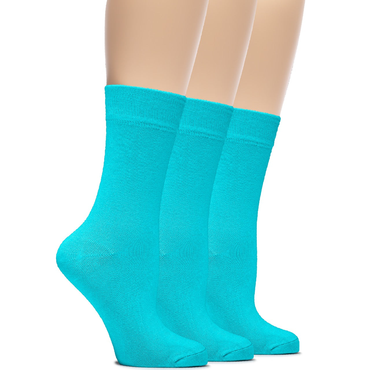 Women's Bamboo Dress Crew Socks, 3 Pairs