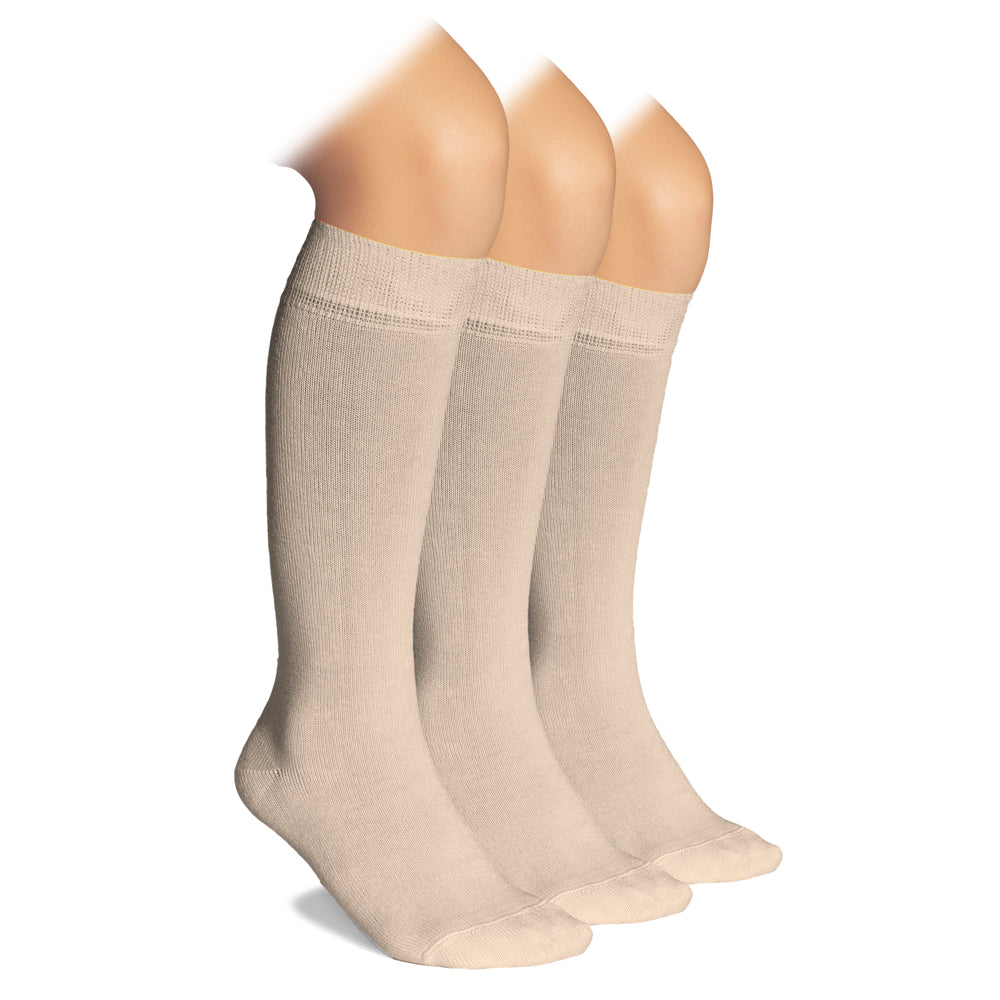 Hugh Ugoli Kids Bamboo School Socks | Knee High School Uniform Socks for Girls & Boys | Comfort Seam, 3 Pairs, Years: 3-4/5-6/7-8/9-11/12-14 | 5-6 Years | White