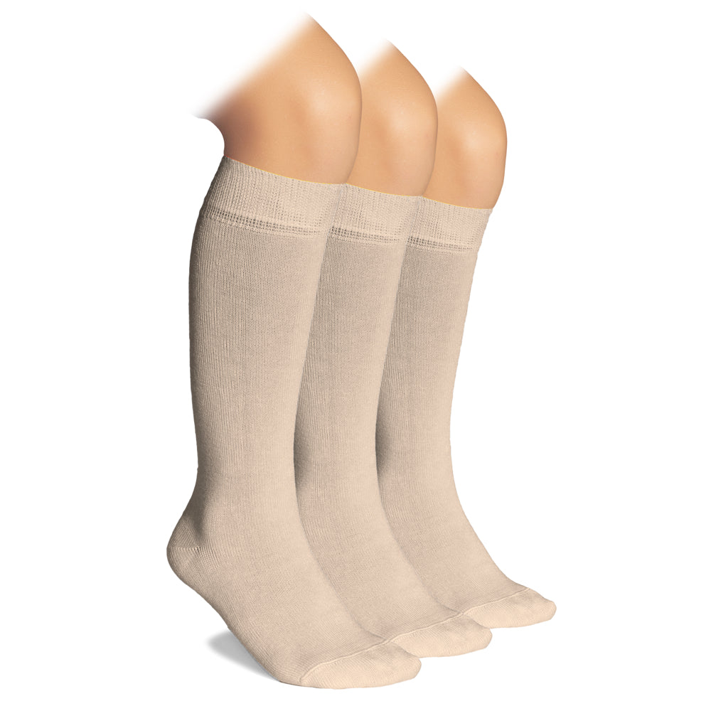 Hugh Ugoli Kids Bamboo School Socks | Knee High School Uniform Socks for Girls & Boys | Comfort Seam, 3 Pairs, Years: 3-4/5-6/7-8/9-11/12-14 | 7-8 Years | Pumpkin Orange