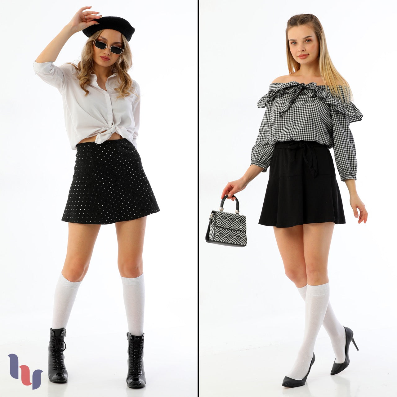 Women's Cotton Knee-High Dress Socks,Moisture Wicking, Breathable, 4 Pairs