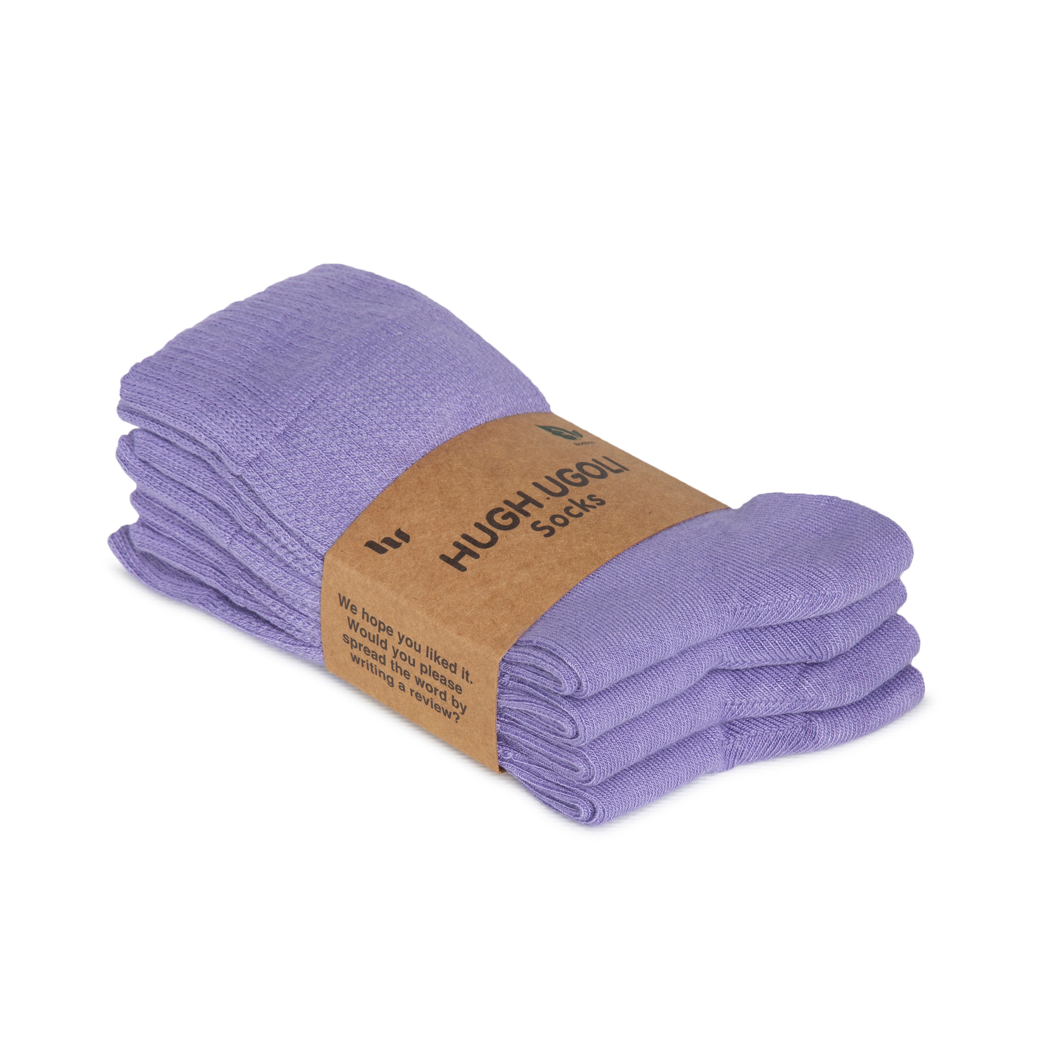 Women's Bamboo Diabetic Crew Thin Socks, 4 Pairs