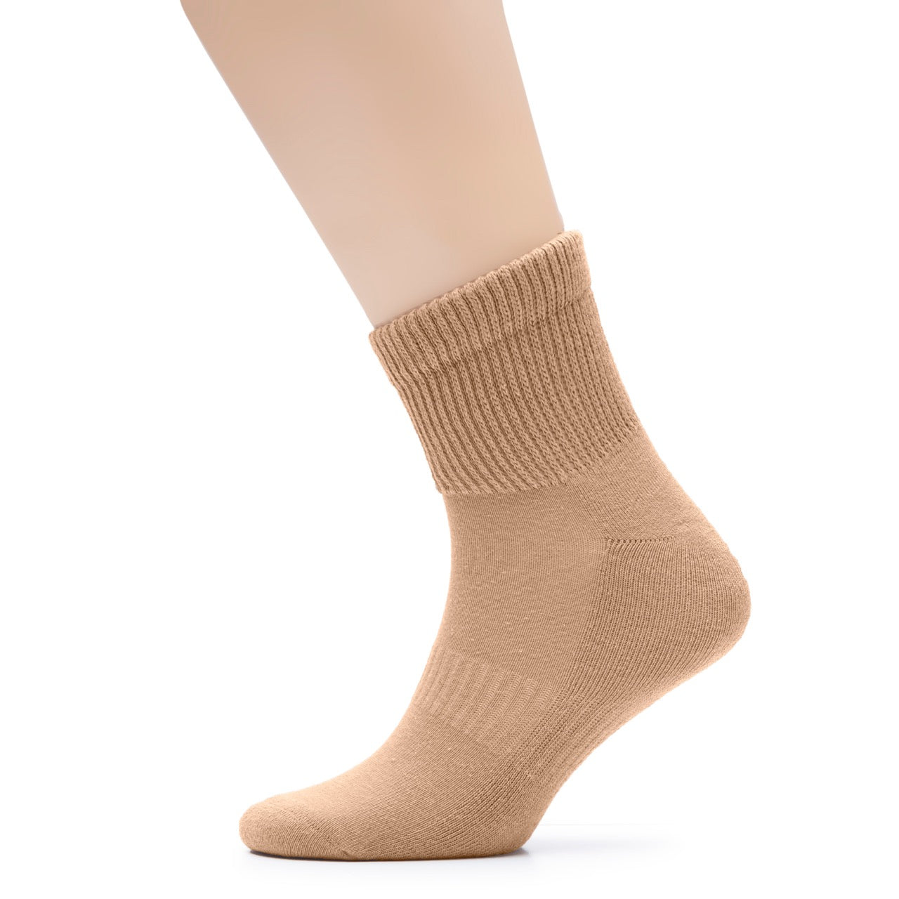 Men's Diabetic Ankle Semi-Cushion Cotton Socks, 3 Pairs