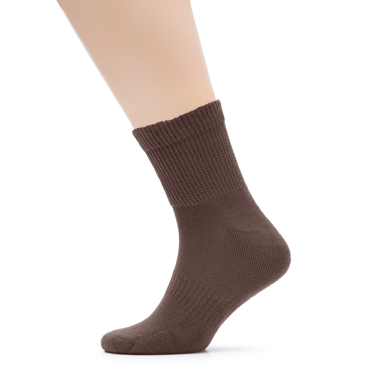 Men's Diabetic Ankle Semi-Cushion Cotton Socks, 3 Pairs