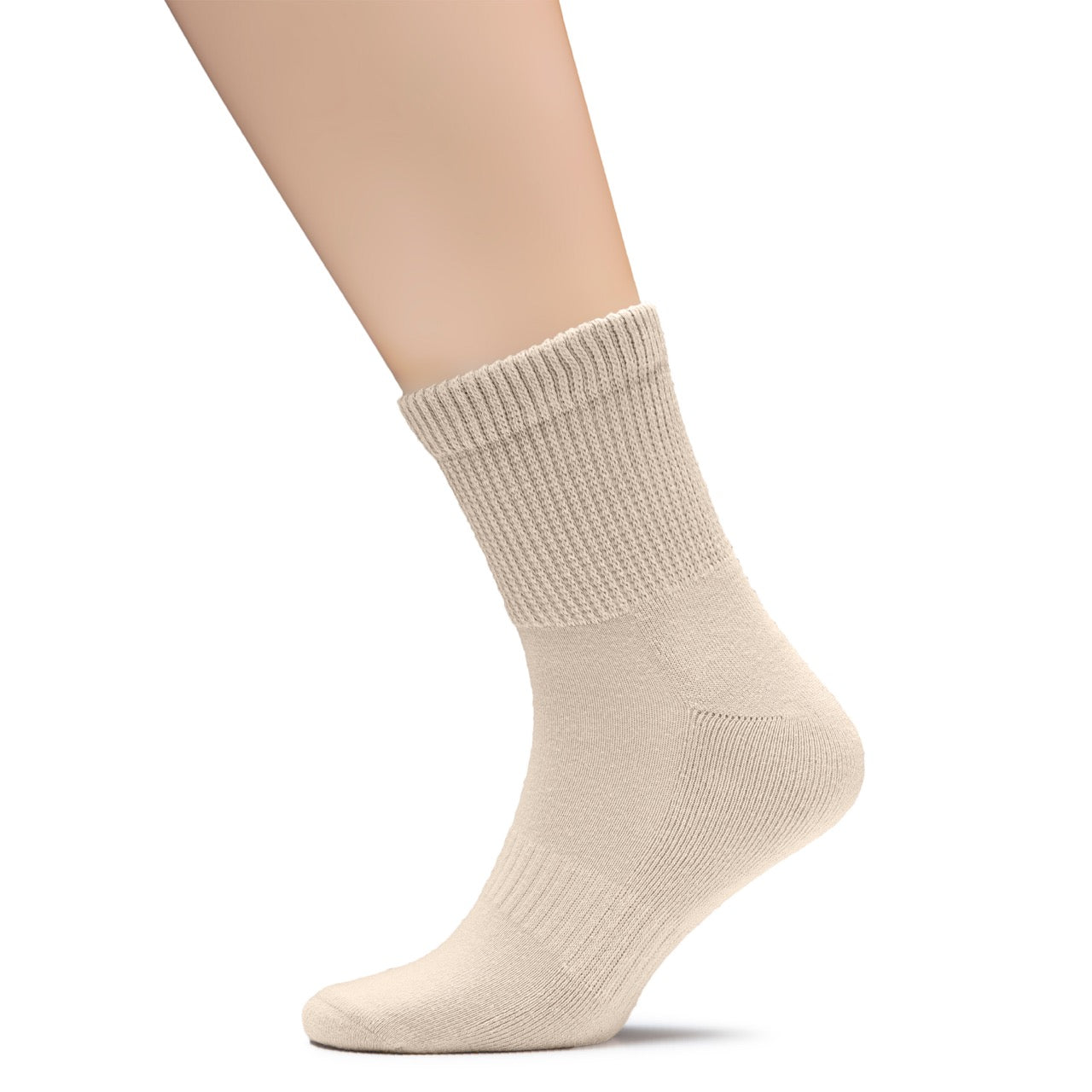 Men's Diabetic Ankle Semi-Cushion Cotton Socks, 3 Pairs