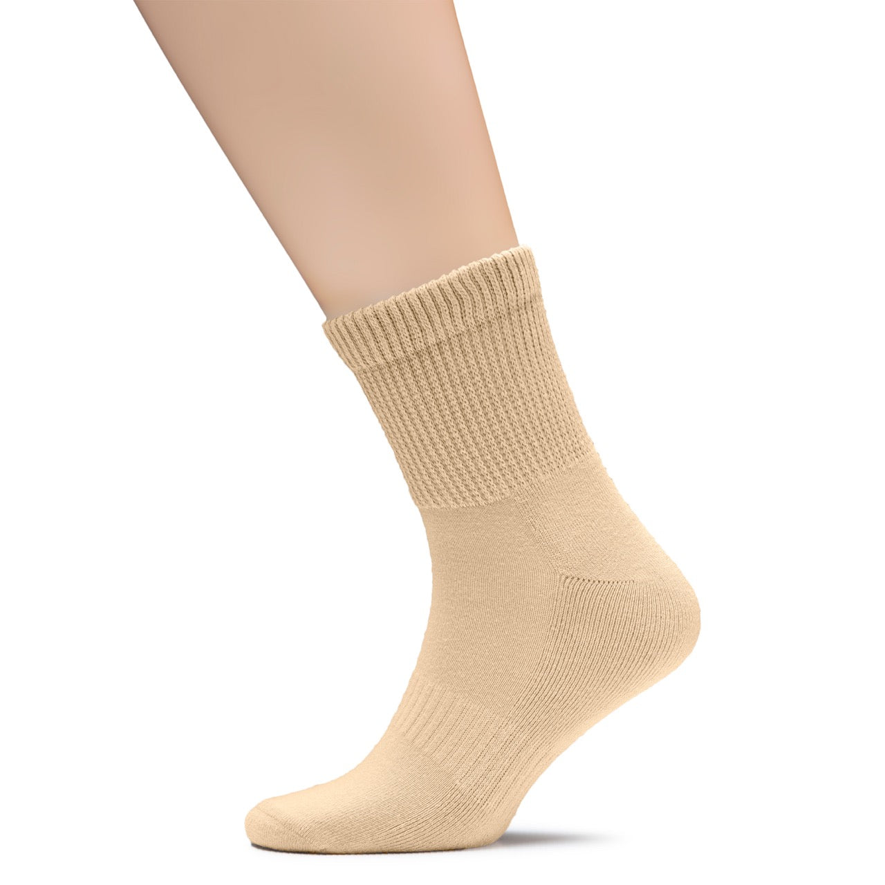 Men's Diabetic Ankle Semi-Cushion Cotton Socks, 3 Pairs