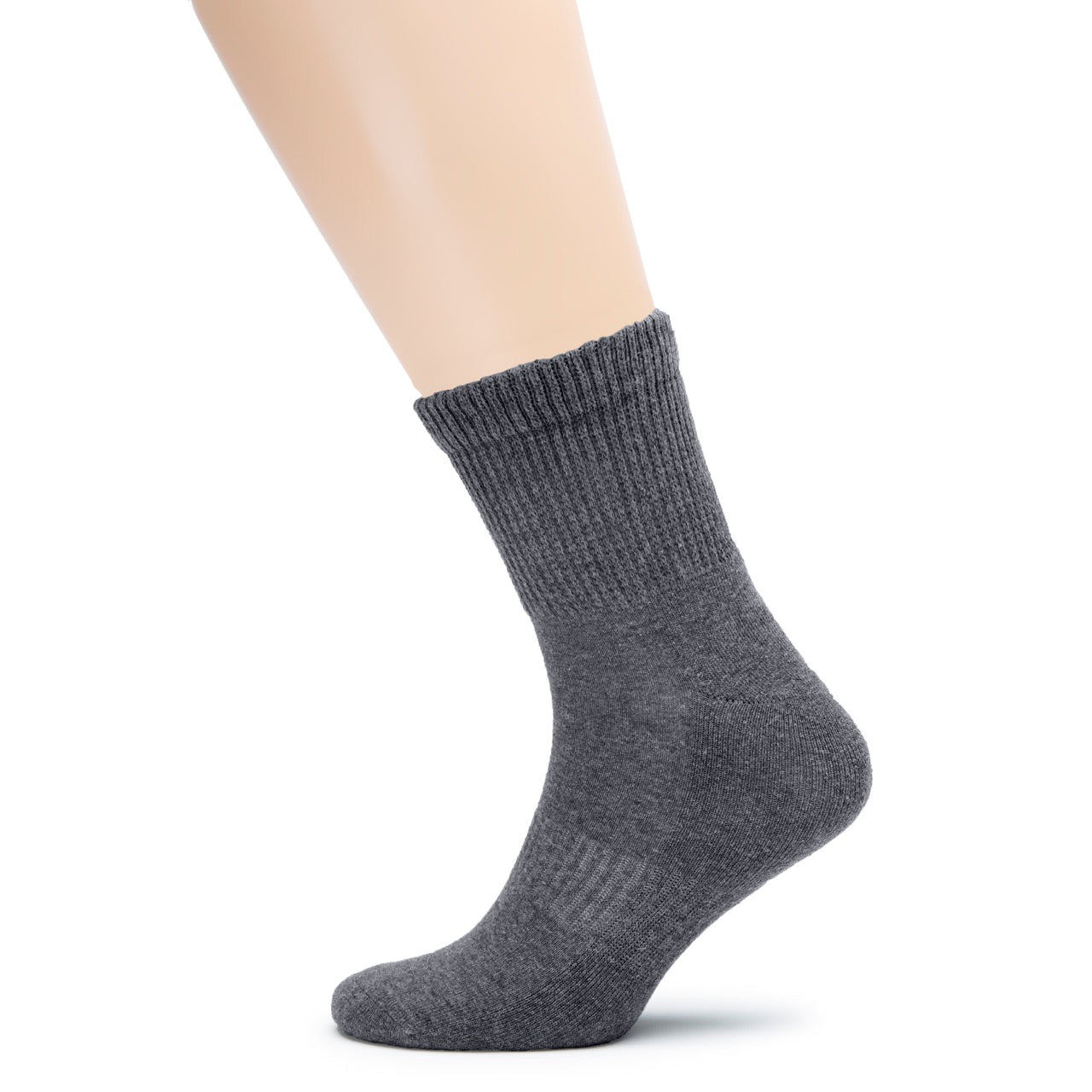 Men's Diabetic Ankle Semi-Cushion Cotton Socks, 3 Pairs