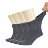 These Men's Diabetic Ankle Socks are held up by a hand, showcasing their high-quality construction and specialized design for those with medical conditions.