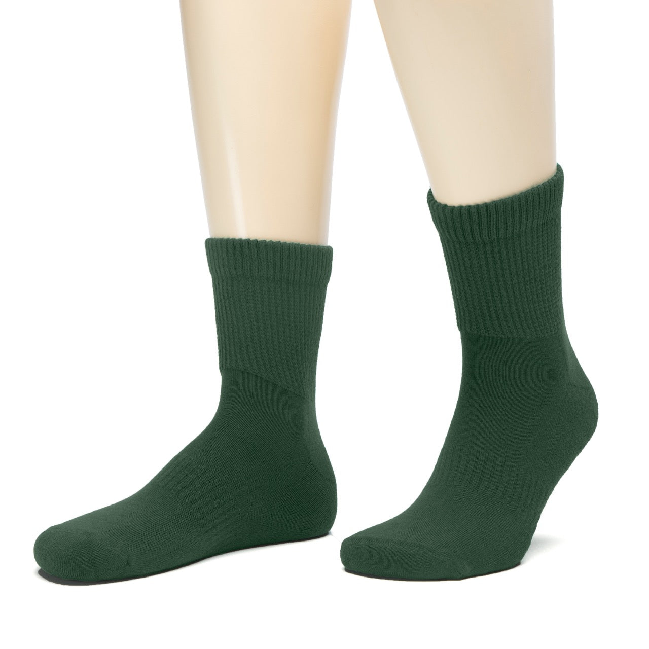 Men's Diabetic Ankle Semi-Cushion Cotton Socks, 3 Pairs