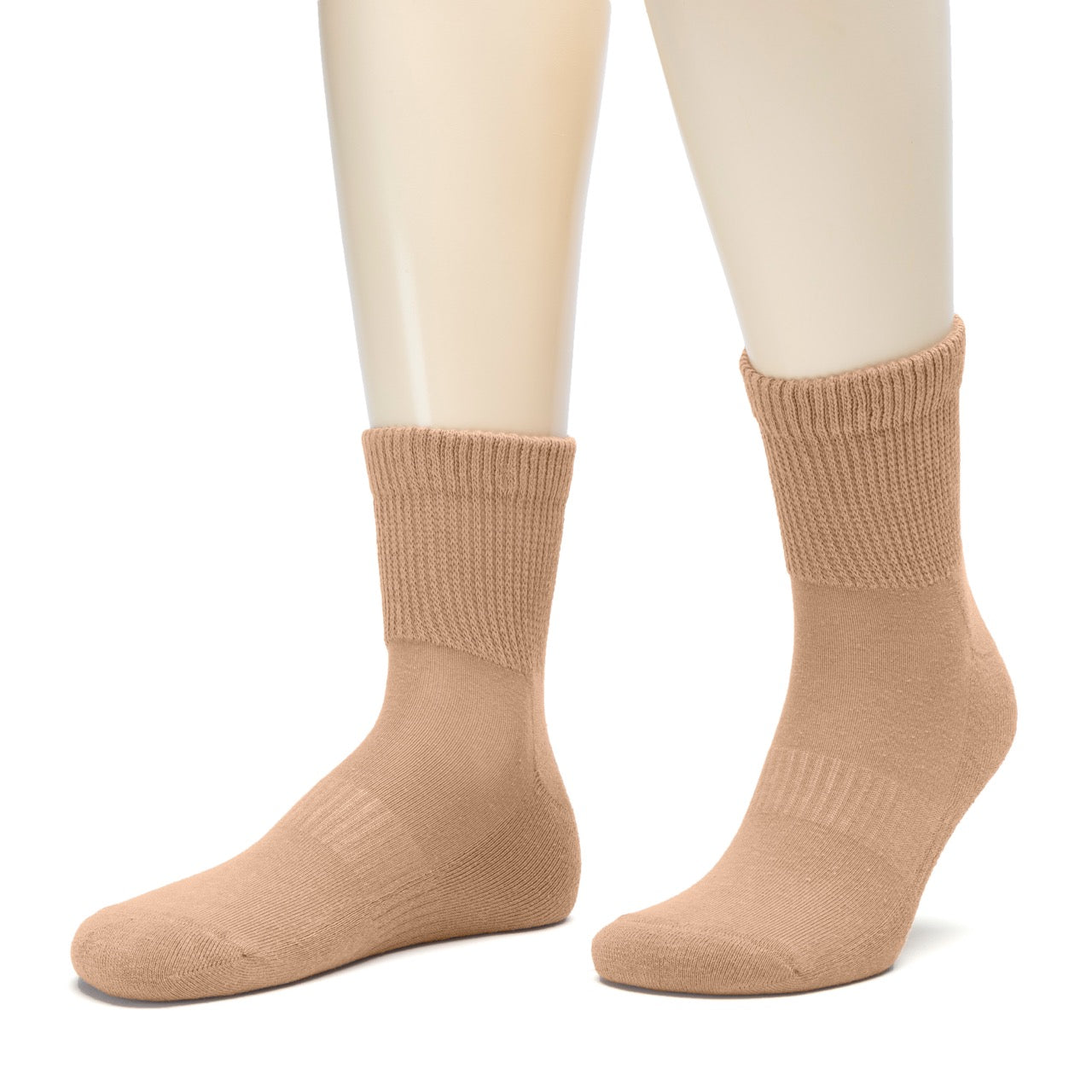 Men's Diabetic Ankle Semi-Cushion Cotton Socks, 3 Pairs