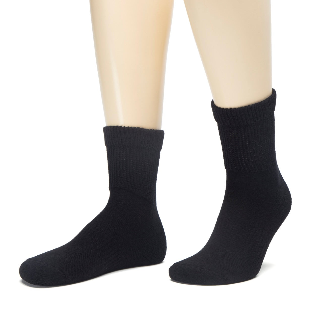 Men's Diabetic Ankle Semi-Cushion Cotton Socks, 3 Pairs