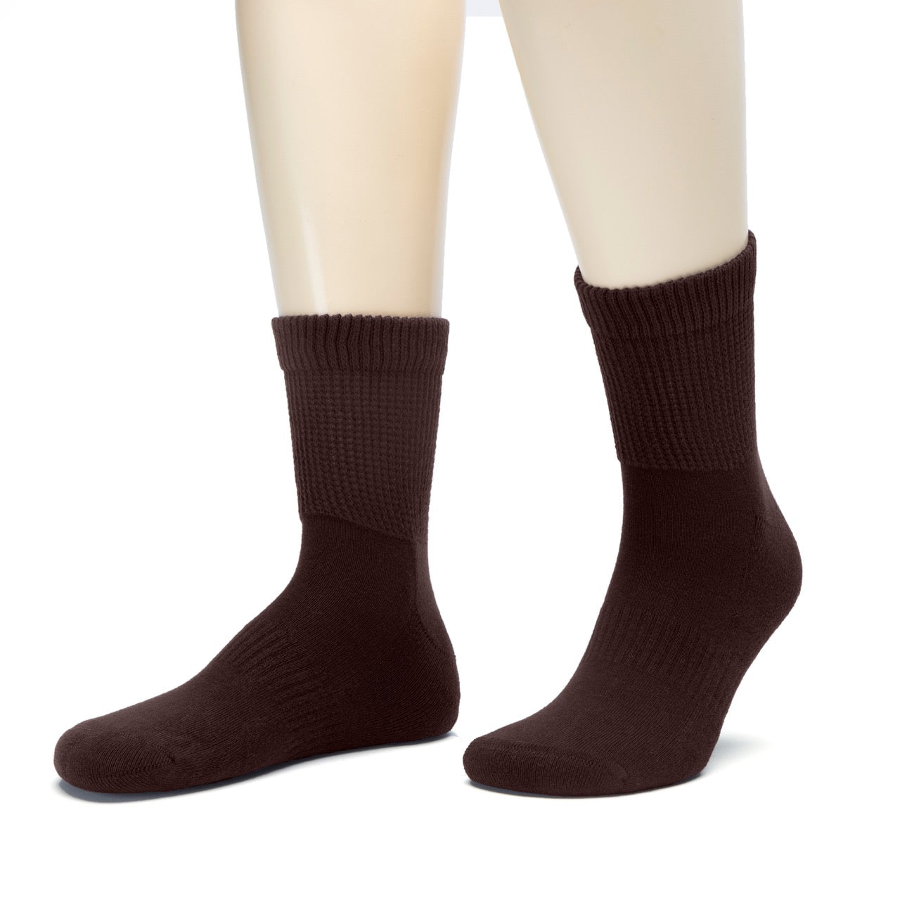 Men's Diabetic Ankle Semi-Cushion Cotton Socks, 3 Pairs