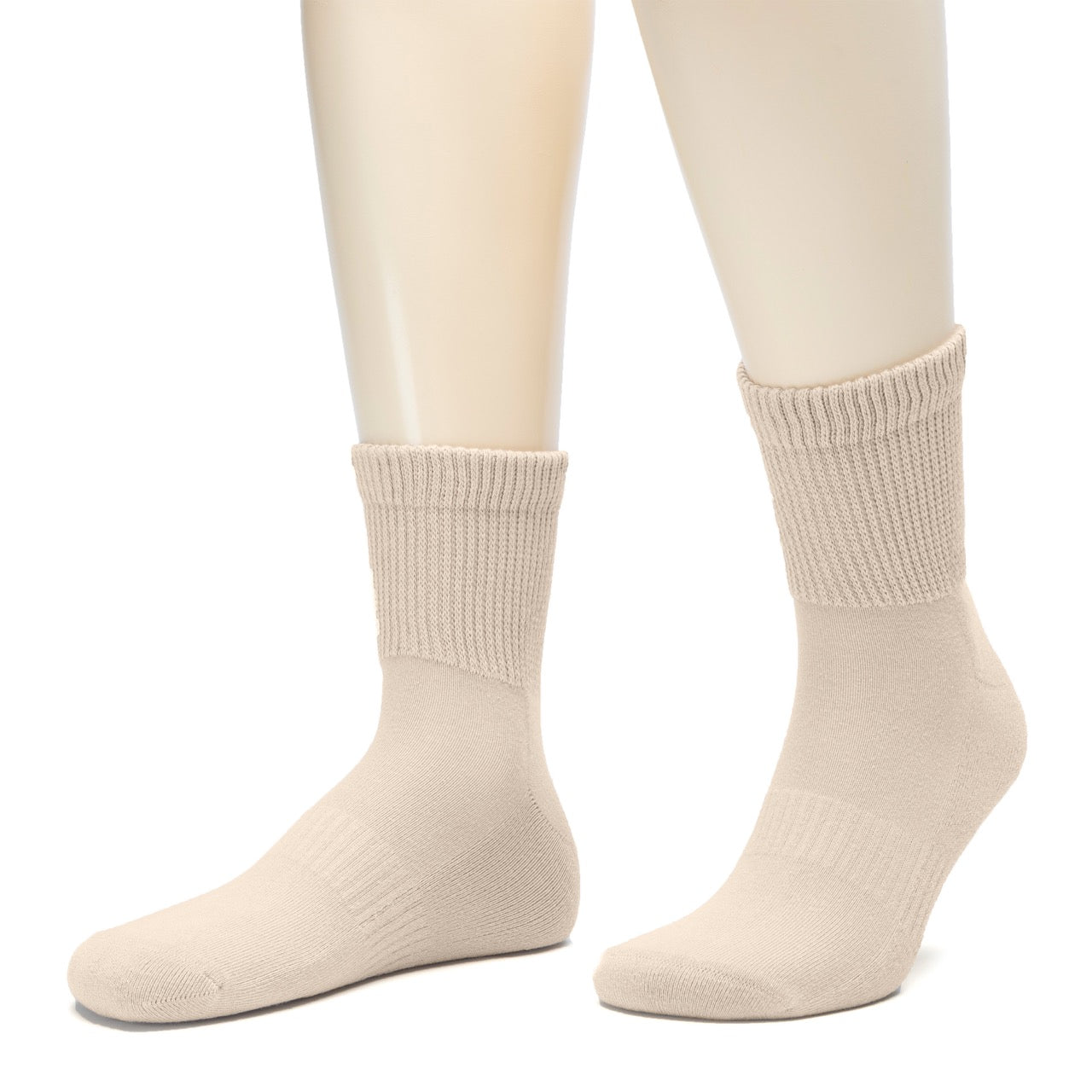 Men's Diabetic Ankle Semi-Cushion Cotton Socks, 3 Pairs