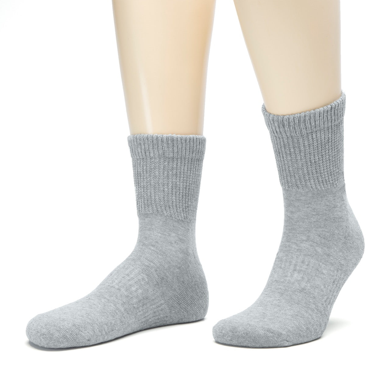 Men's Diabetic Ankle Semi-Cushion Cotton Socks, 3 Pairs