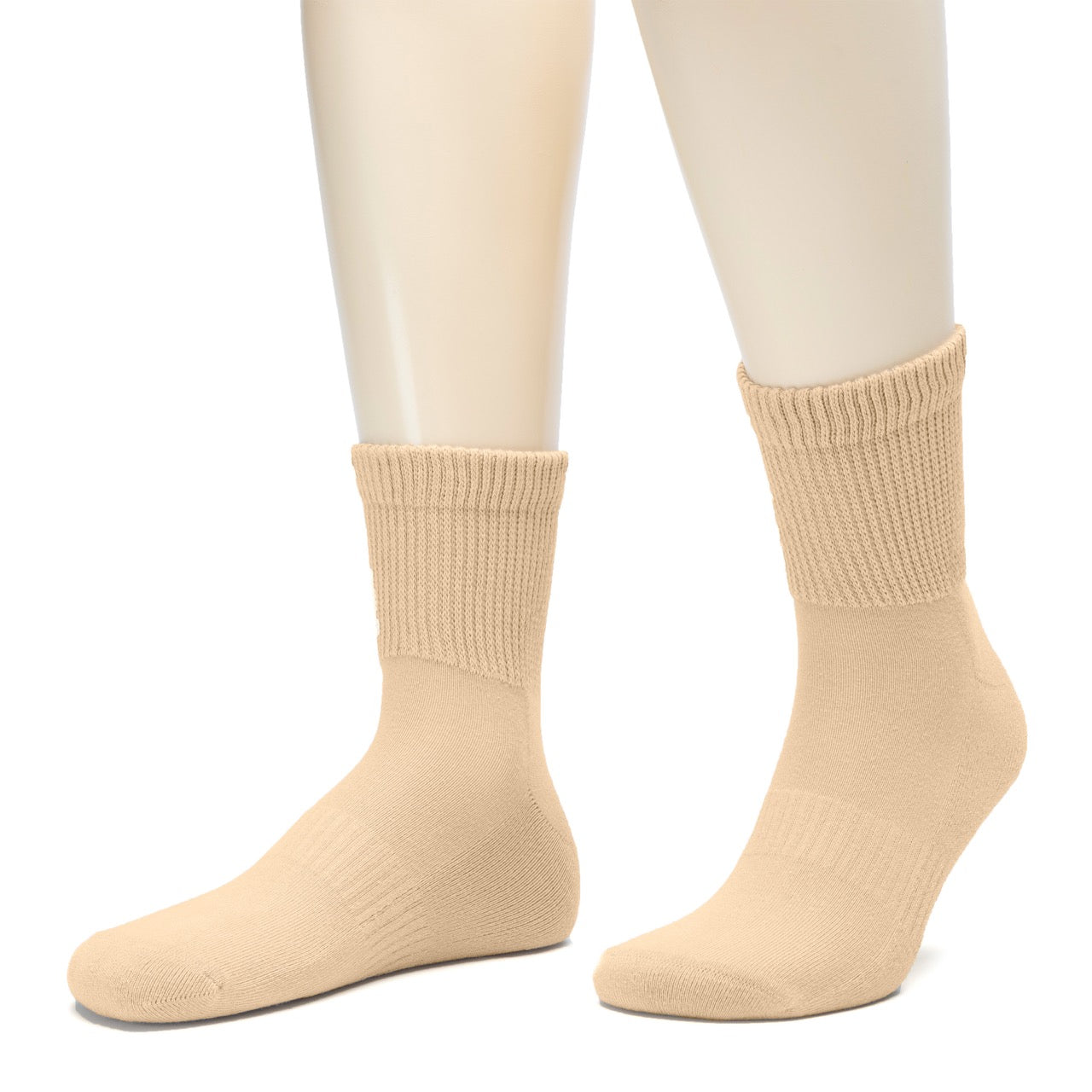 Men's Diabetic Ankle Semi-Cushion Cotton Socks, 3 Pairs