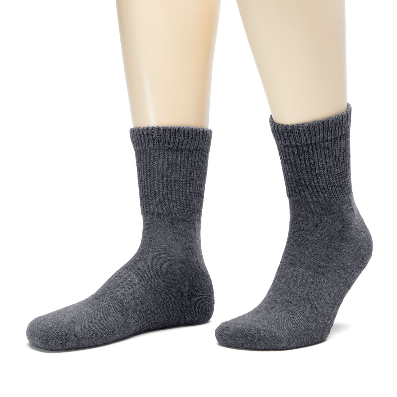 Men's Diabetic Ankle Semi-Cushion Cotton Socks, 3 Pairs