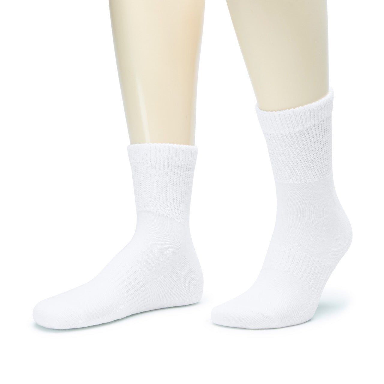 Men's Diabetic Ankle Semi-Cushion Cotton Socks, 3 Pairs