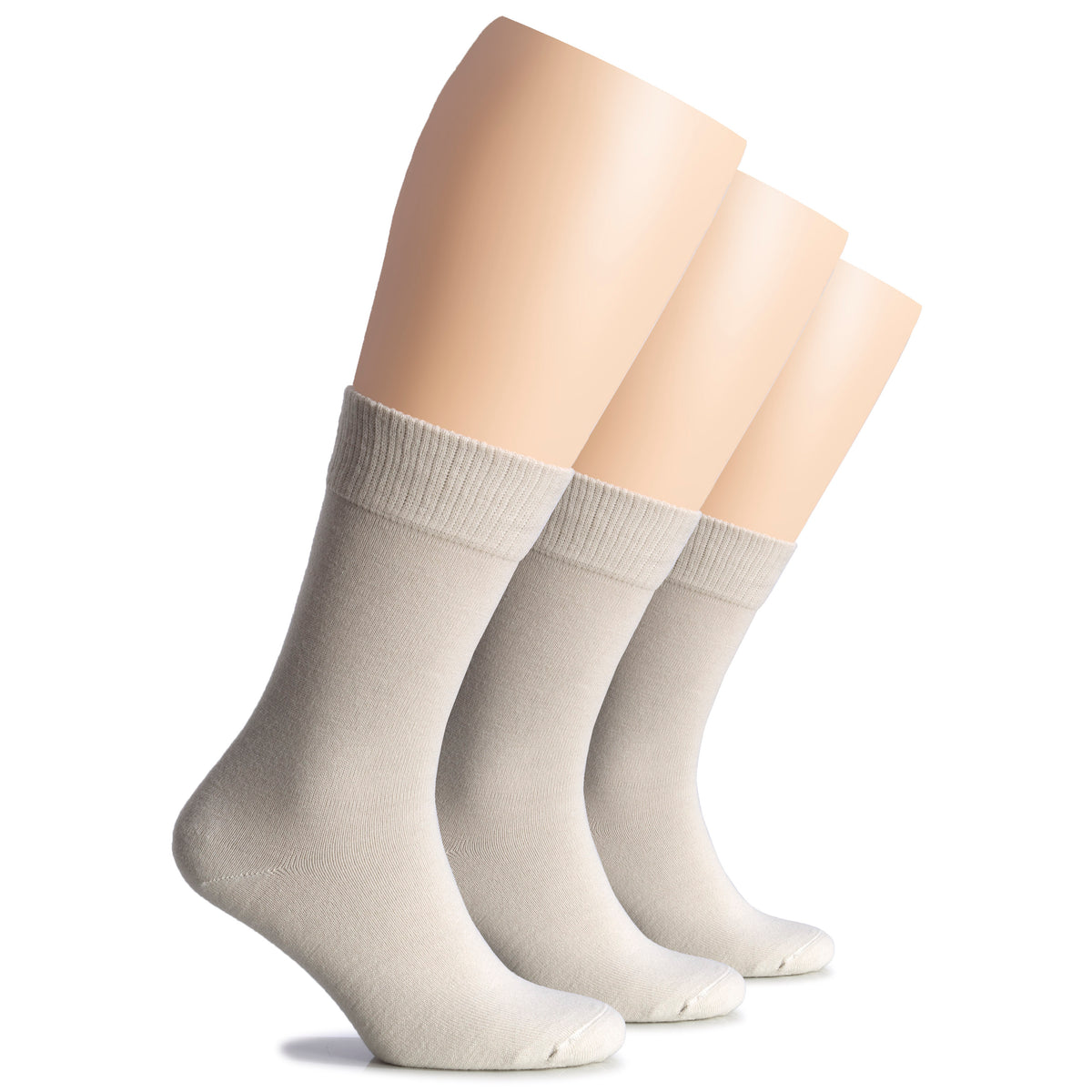 Hugh Ugoli Women's Wool Crew Socks, Warm, Soft, 3 Pairs | Shoe Size: 9-12 | Brown