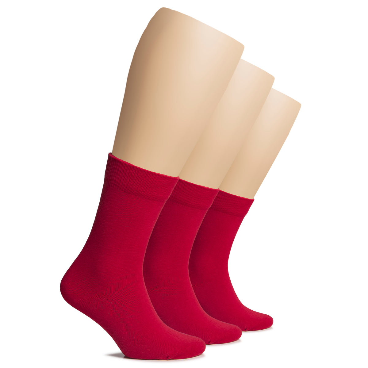 Hugh Ugoli Women Cotton Warm Winter Socks Crew with Seamless Toe, 3 Pairs | Shoe Size: 10-12 | Dark Grey