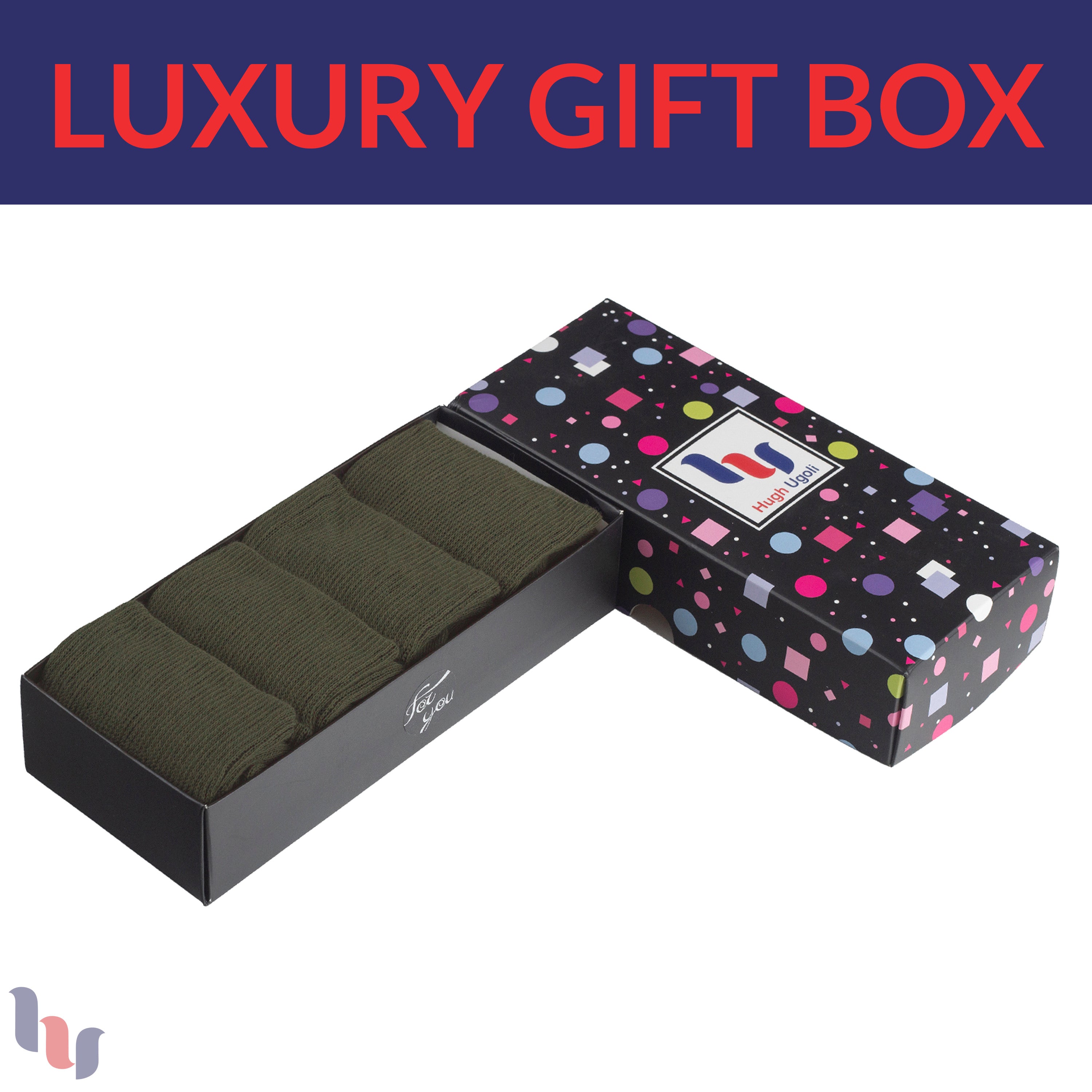 Women's Cotton Dress Crew Socks with Gift Box, 4 Pairs