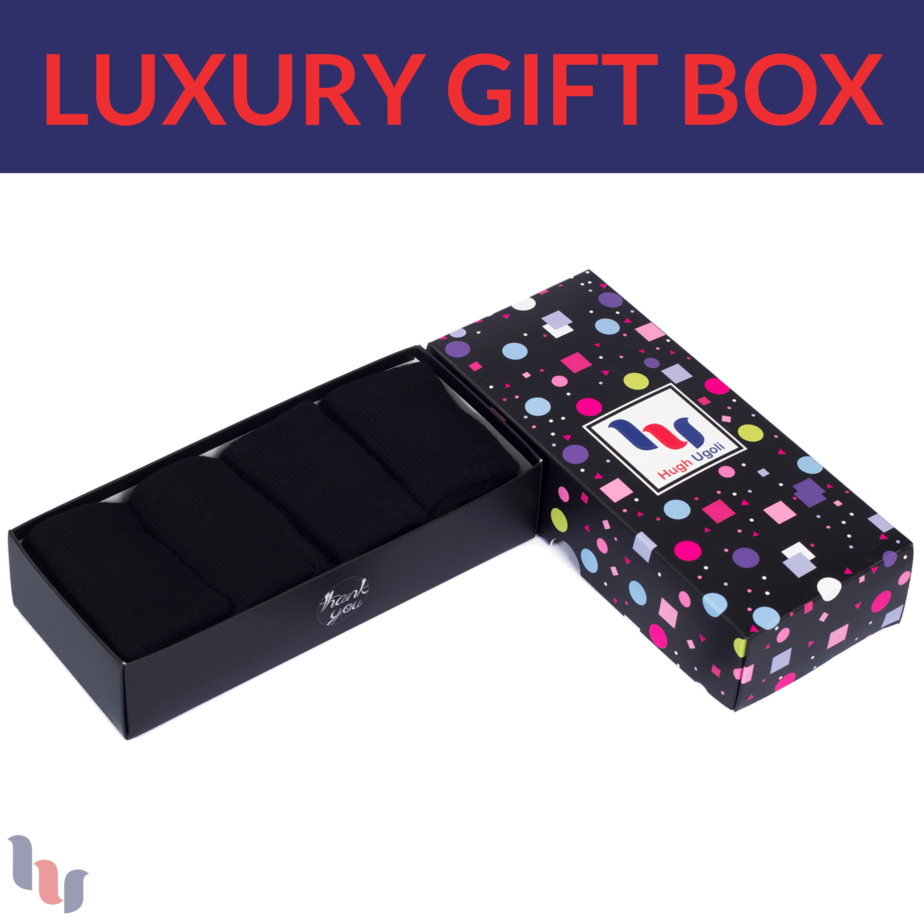 Women's Cotton Dress Crew Socks with Gift Box, 4 Pairs