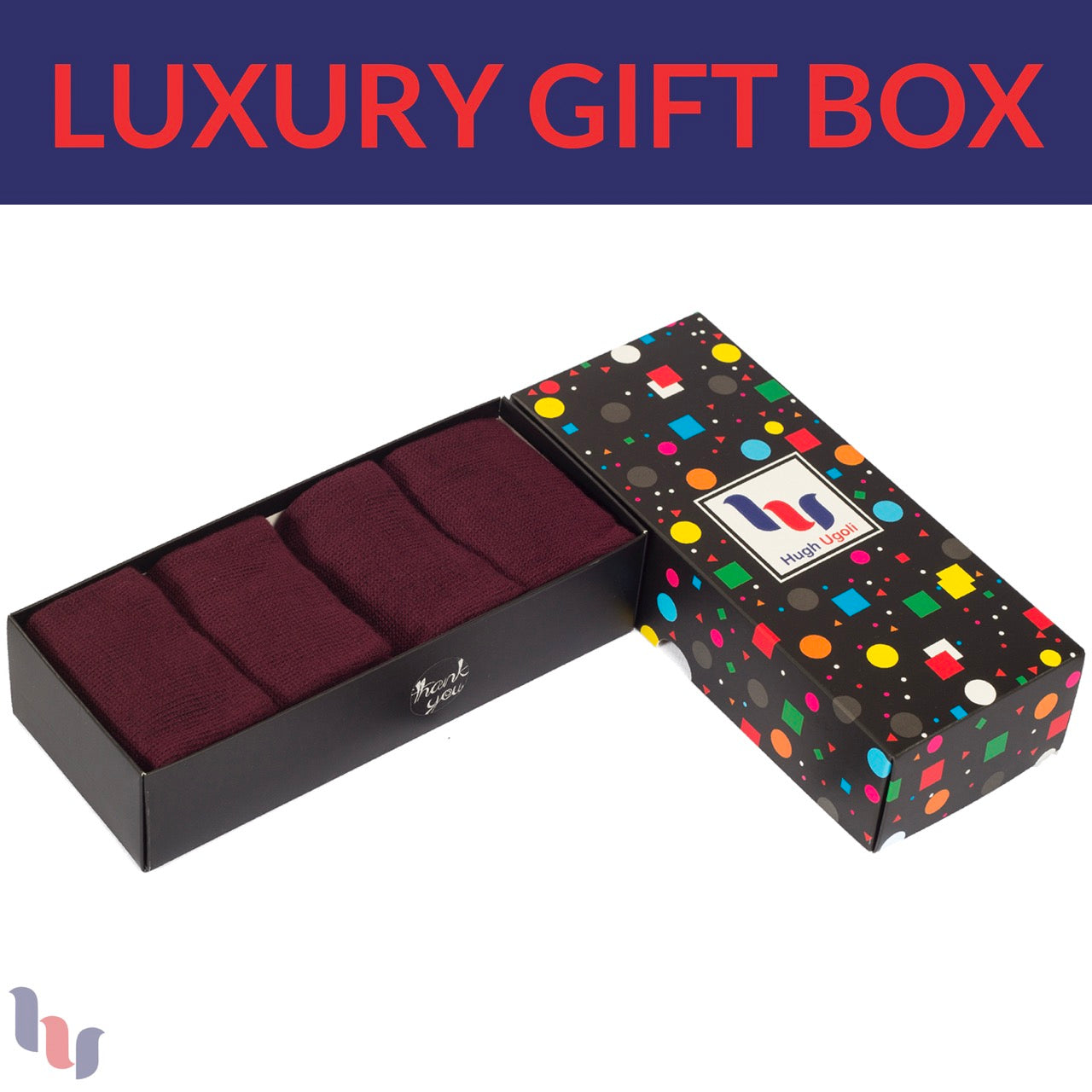 Women's Cotton Dress Crew Socks with Gift Box, 4 Pairs