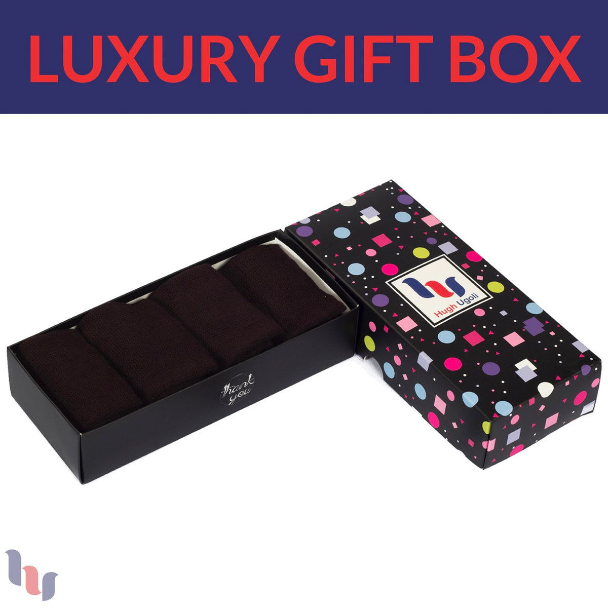 Women's Cotton Dress Crew Socks with Gift Box, 4 Pairs