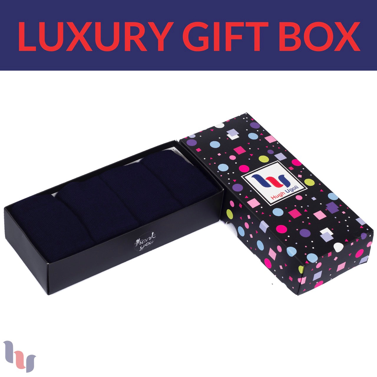 Women's Cotton Dress Crew Socks with Gift Box, 4 Pairs