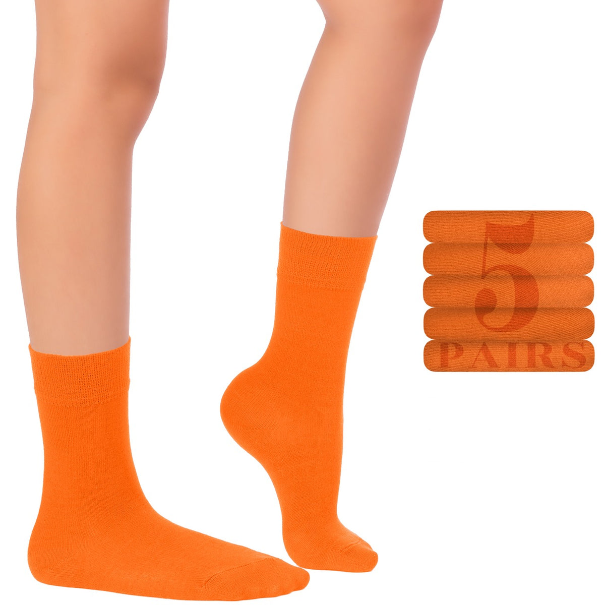 Kids' Dress Crew Bamboo Socks: Comfort & Style, 5 Pairs