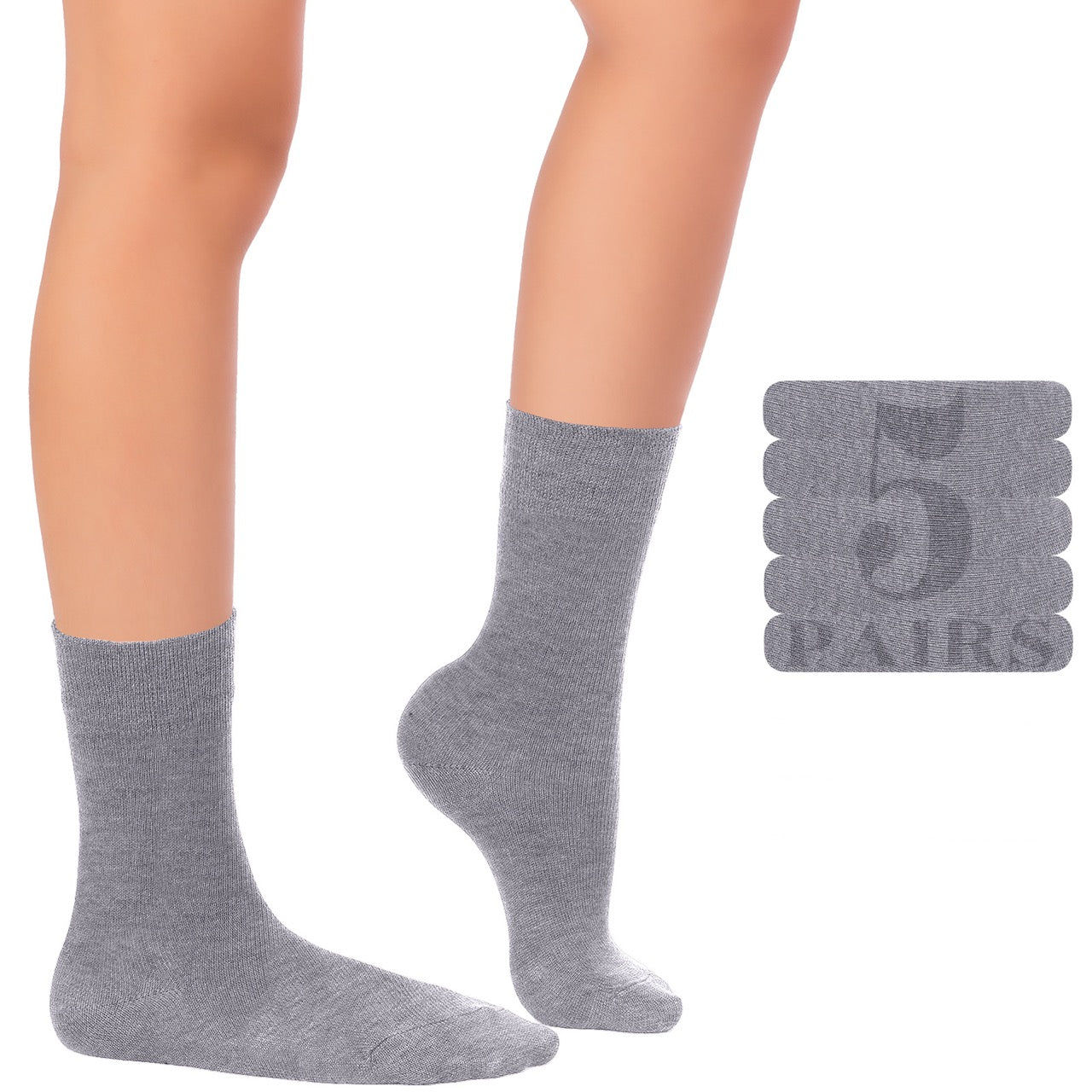Kids' Dress Crew Bamboo Socks: Comfort & Style, 5 Pairs