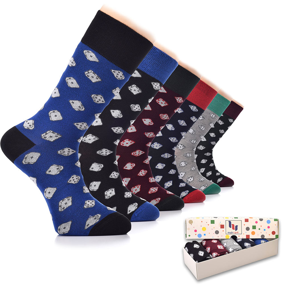 funky dress socks ZEKE Men's Pattern Dress Funky Fun Colorful Crew Socks 12 Assorted Patterns Variation B, 12-16
