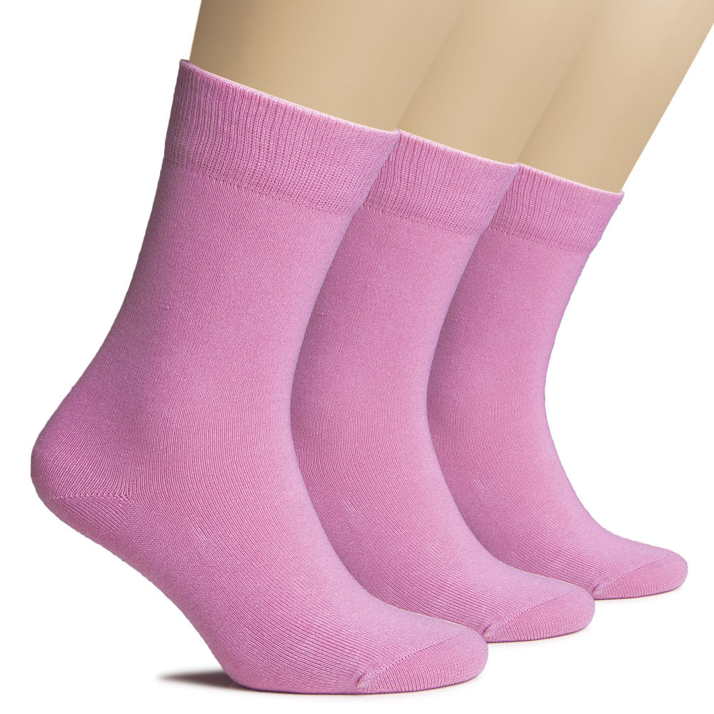 Light pink Hugh Ugoli women’s thick socks, warm and soft cotton blend offering cozy comfort.