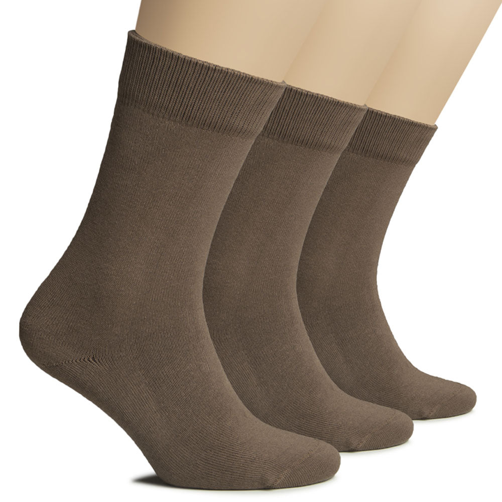 Brown Hugh Ugoli women’s thick cotton socks, designed for softness, insulation, and winter comfort.