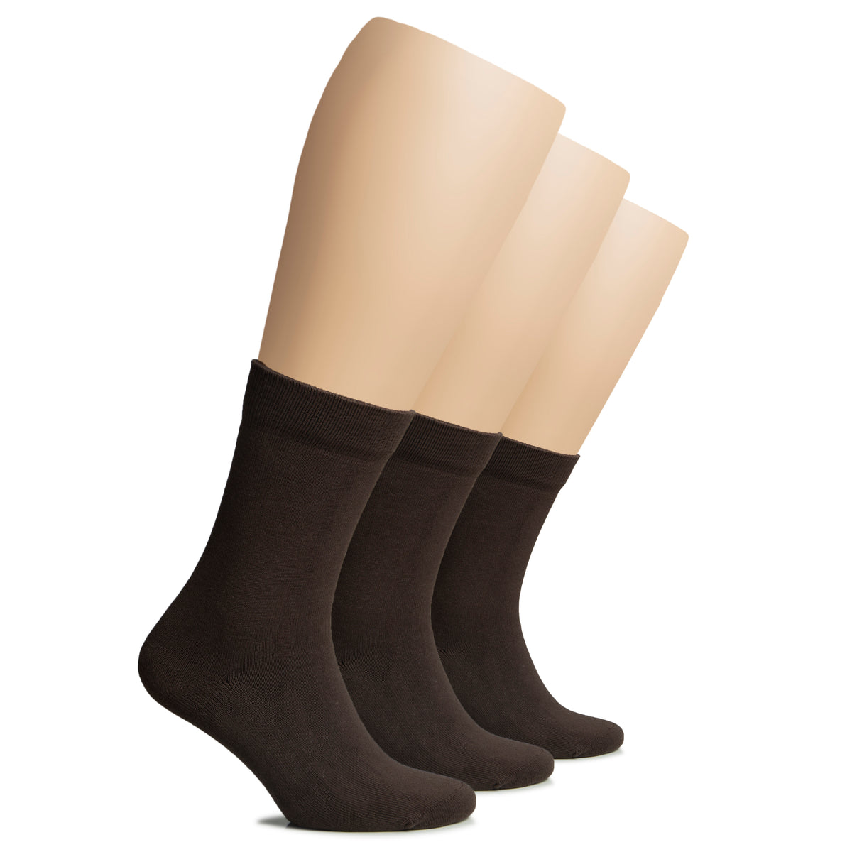 Hugh Ugoli Women Cotton Warm Winter Socks Crew with Seamless Toe, 3 Pairs | Shoe Size: 6-9 | Red / Light Pink / Light Beige (Ecru)