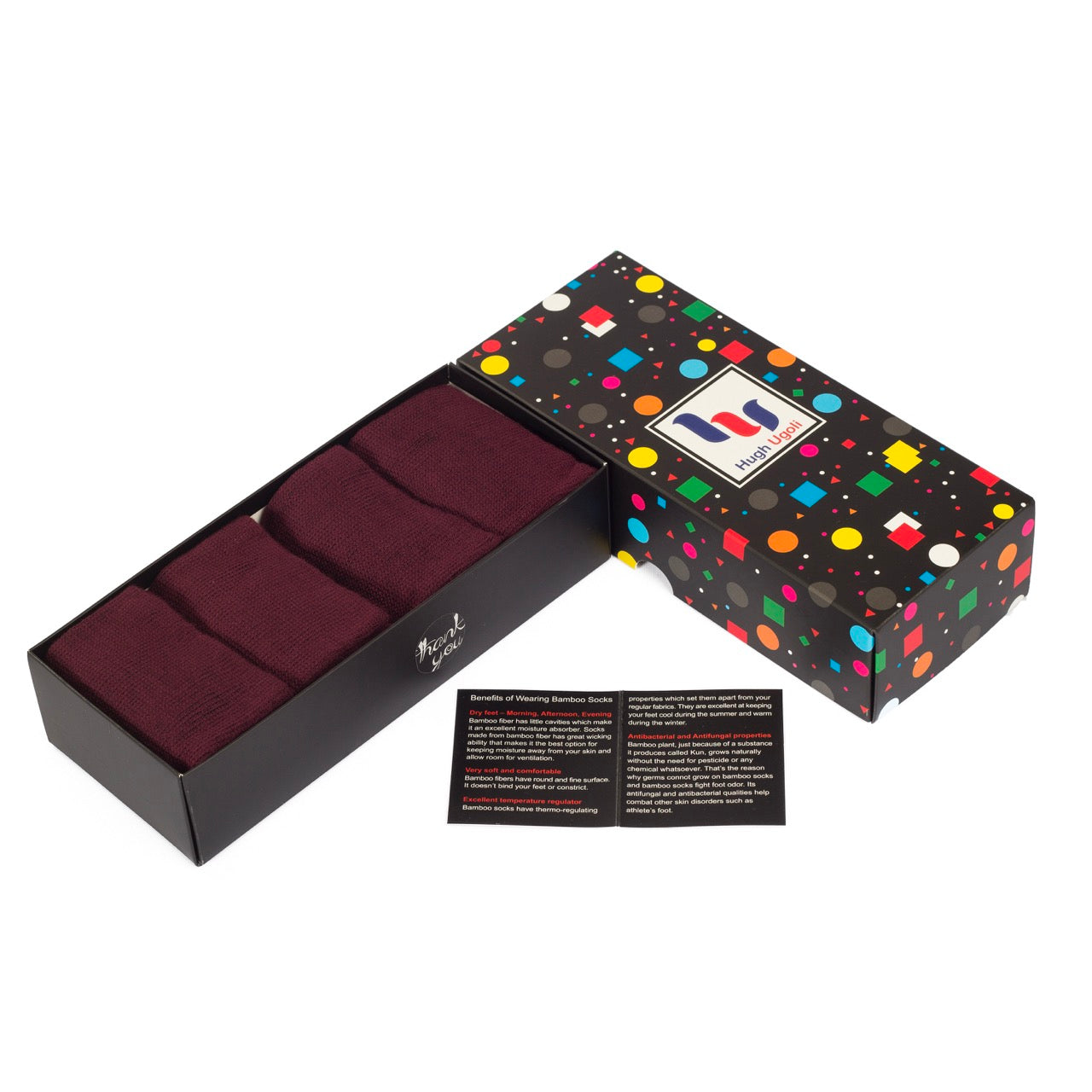 Bamboo Business Dress Socks for Men, 4 Pairs