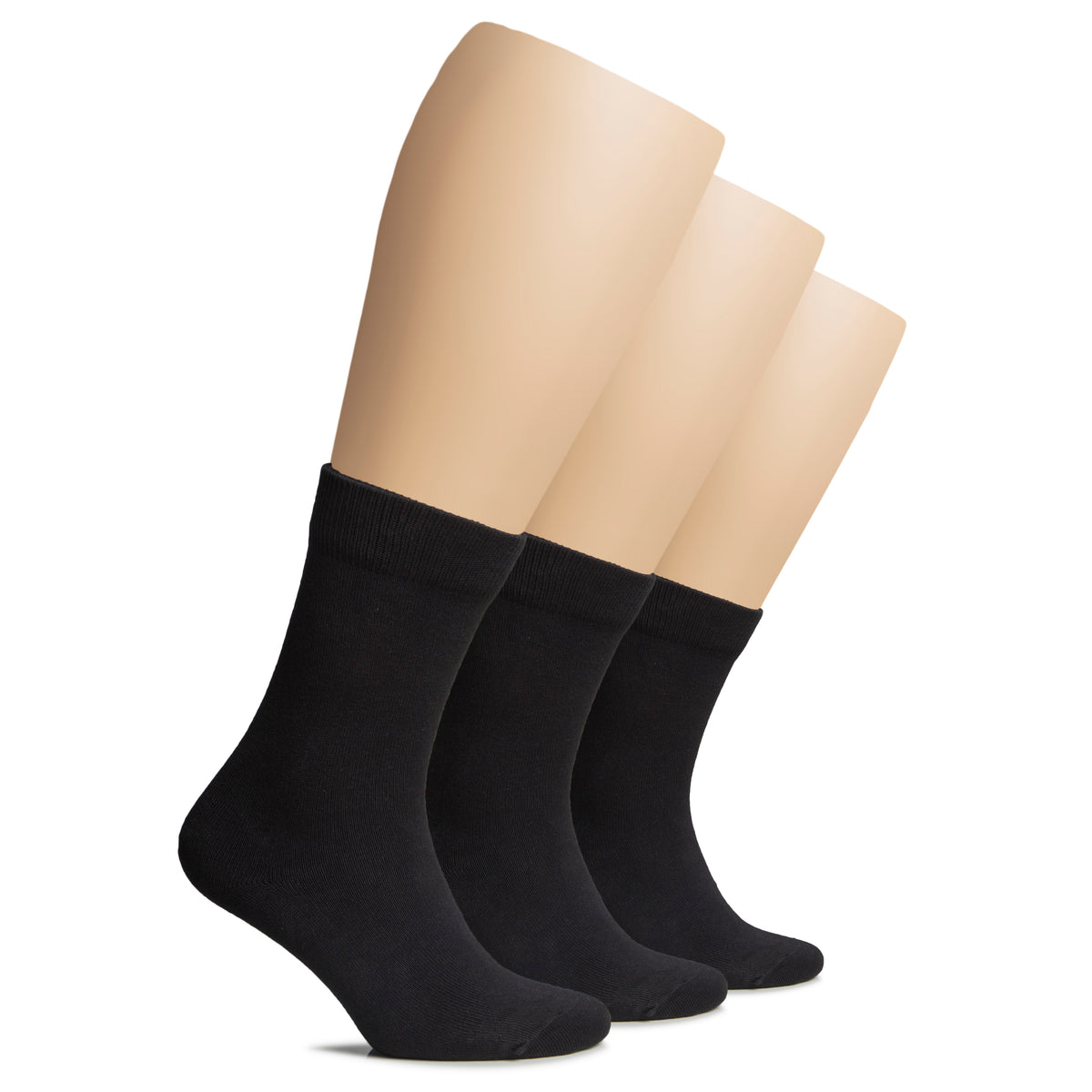 Hugh Ugoli Women Cotton Warm Winter Socks Crew with Seamless Toe, 3 Pairs | Shoe Size: 10-12 | Burgundy / Light Pink / Navy Blue