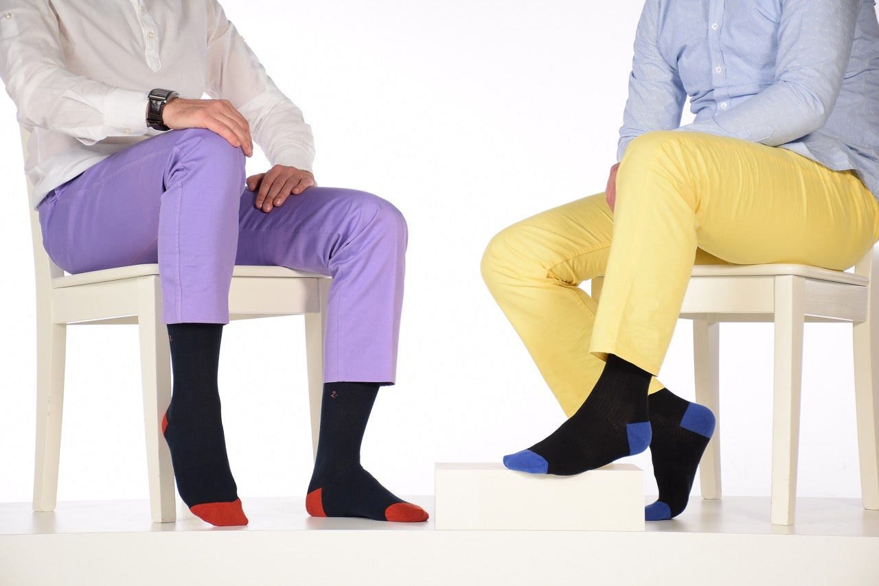 Fancy Cotton Dress Crew Socks For Mens With Gift Box, 6 Pairs