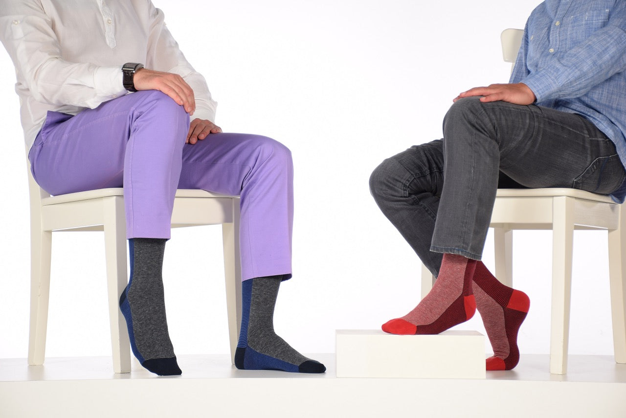 Fancy Cotton Dress Crew Socks For Mens With Gift Box, 6 Pairs