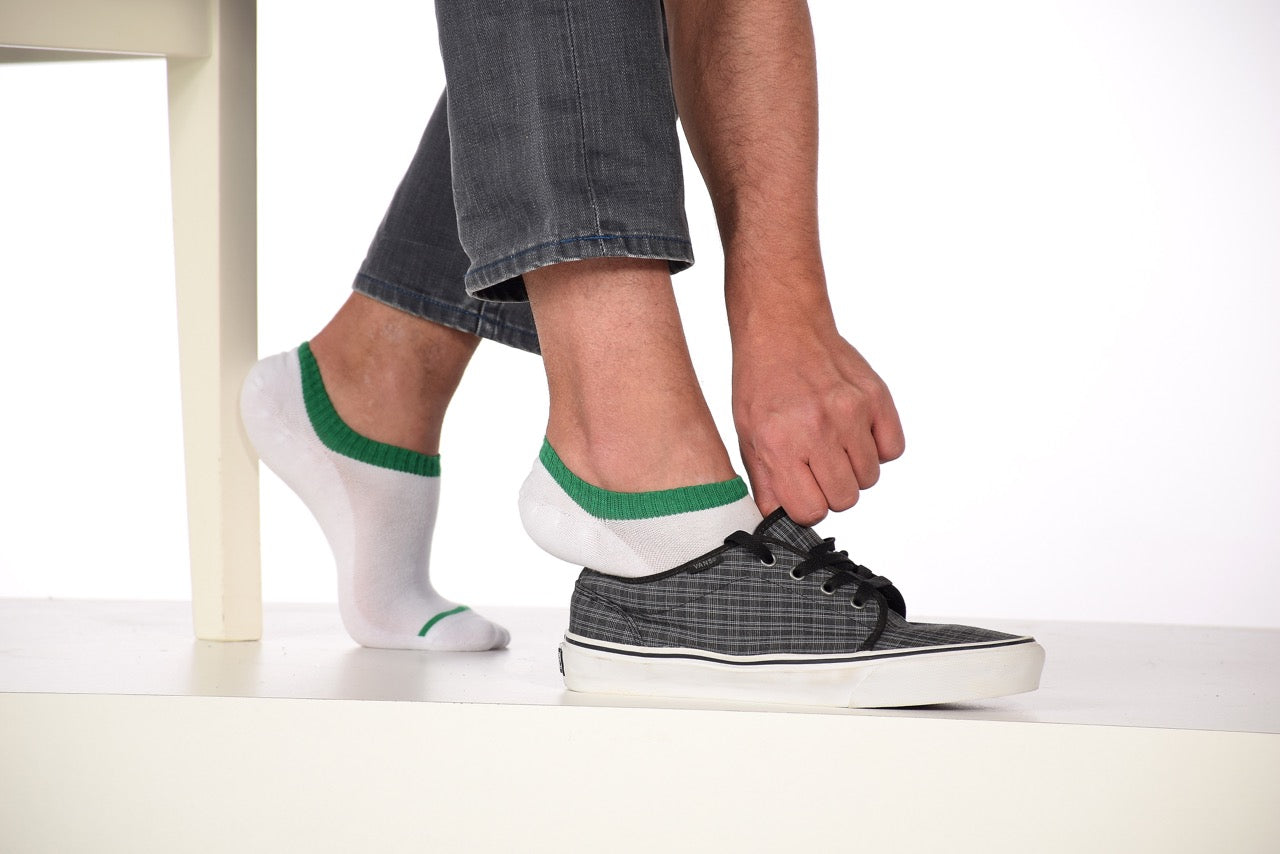 Patterned Cotton No-Show Socks for Men (Only Size 7-12), 6 Pairs