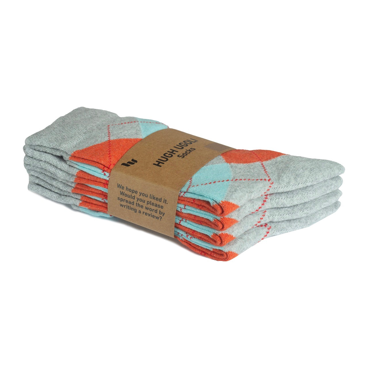 Colorful Cotton Dress Crew Argyle Socks for Women, 4 Pairs