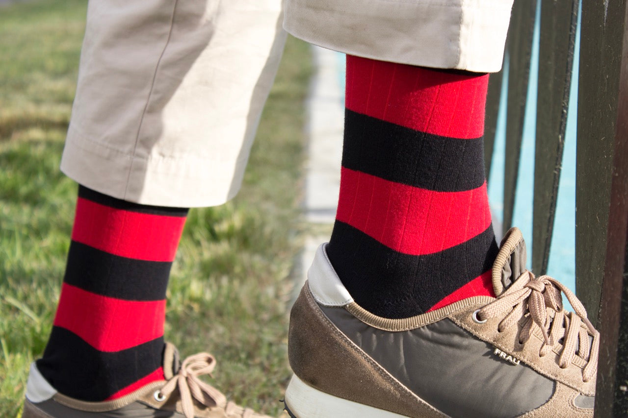 Fancy Cotton Dress Crew Socks For Mens With Gift Box, 6 Pairs