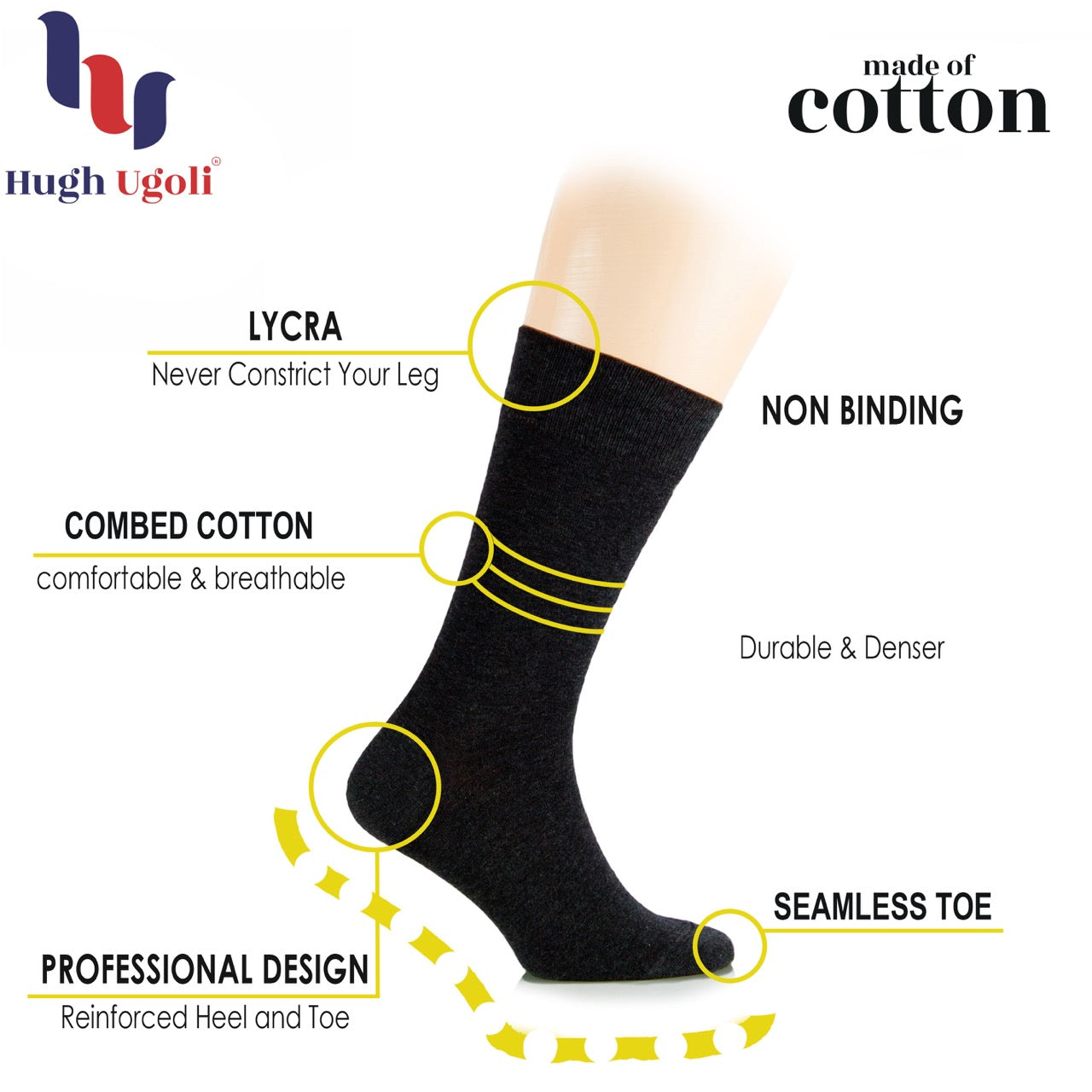 Women's Warm Winter Cotton Dress Crew Socks, 3 Pairs